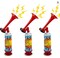 Mini Air Horn Pump, Set of 3, 10" Noisemakers for Sporting Events, Parties, and Celebrations, as well as Fun Birthday Party Favors and Goodie Bag Fillers for Kids and Adults